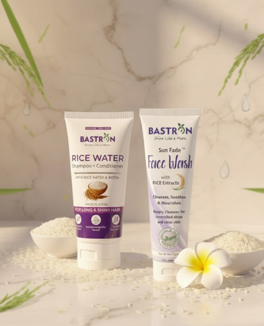 Bastron Rice Glow Care Bundle – Face + Hair Transformation